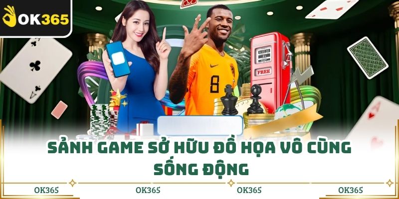 Sảnh game sở hữu đồ họa vô cùng sống động